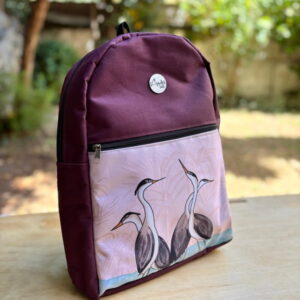 Mochila M - Garzas Cuca (burdeo)