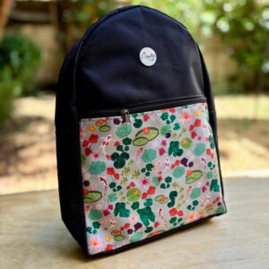 Mochila M - Koi blanco (negro)