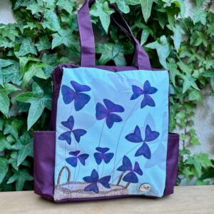 Totebag con bolsillos - Oxalis (burdeo)