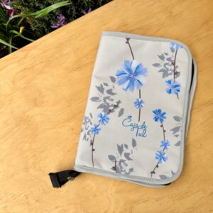 Estuche para palillos circulares - Achicorias borde gris