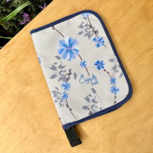 Estuche para palillos circulares - Achicorias borde azul